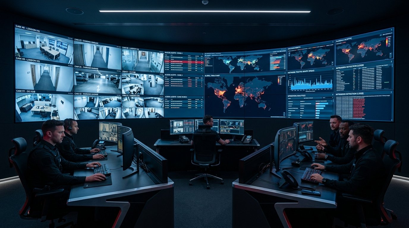 24/7 CCTV Live Monitoring SOC Security Operations Center